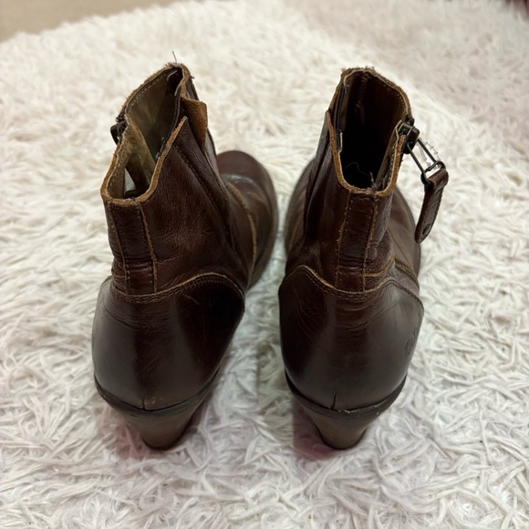 Kickers Soft Leather zip Ankle Boots Booties brown size 9 US - Picture 3 of 12